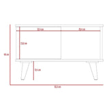 Mesa de Centro Salem Miel y Plomo 40x63.3cm Rectangular Con Patas - Mesas | Bylmo