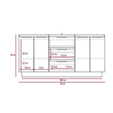Mueble Inferior Tibet Rovere y Sombra 180 cm - Cocinas | Bylmo