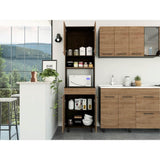 Modulo Microondas Luna Miel y Wengue 60 cm - Cocinas | Bylmo