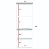 Mueble Auxiliar Jules Ceniza y Plomo 30 cm con Una Puerta y Entrepaños - Gabinetes | Bylmo