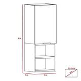 Mueble Auxiliar Jules Ceniza y Plomo 30 cm con Una Puerta y Entrepaños - Gabinetes | Bylmo