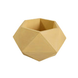 Matera de mesa Adara Amarillo 18x11cm de Cemento Hexagonal de 2.3 Litros - Jardineria | Bylmo