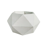 Matera de mesa Adara Blanco 18x11cm de Cemento Hexagonal de 2.3 Litros - Jardineria | Bylmo