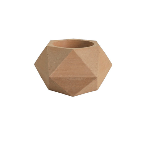 Matera de mesa Adara Petty Café 7x7cm de Cemento Hexagonal de 0.2 Litros - Jardineria | Bylmo