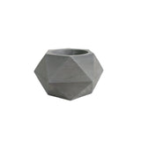 Matera de mesa Adara Petty Gris 7x7cm de Cemento Hexagonal de 0.2 Litros - Jardineria | Bylmo