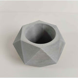 Matera de mesa Adara Petty Gris 7x7cm de Cemento Hexagonal de 0.2 Litros - Jardineria | Bylmo