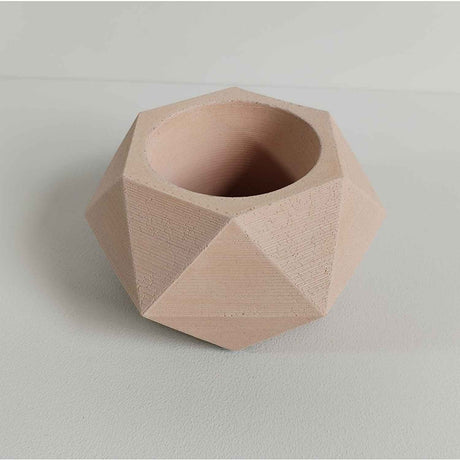 Matera de mesa Adara Petty Nude 7x7cm de Cemento Hexagonal de 0.2 Litros - Jardineria | Bylmo