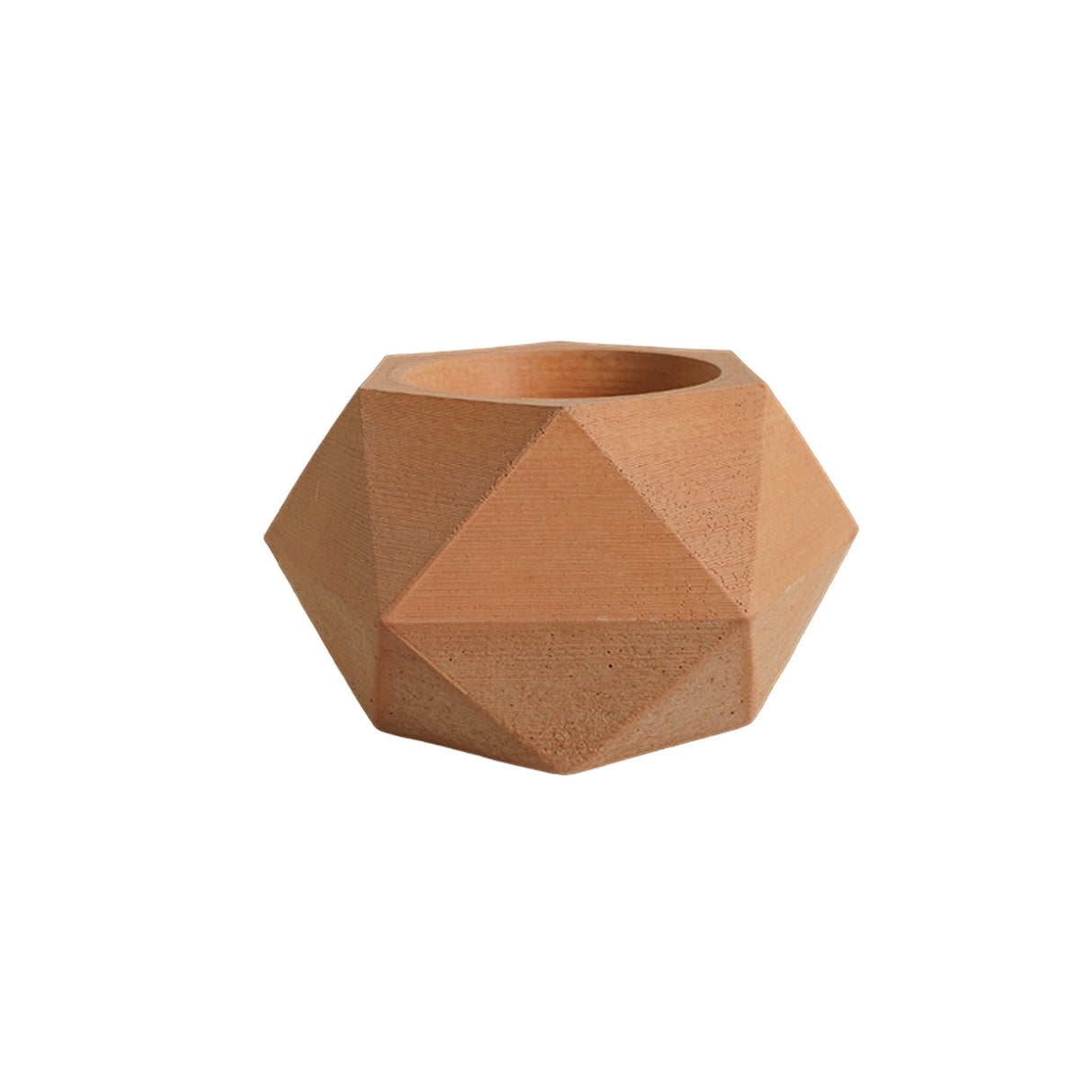 Matera de mesa Adara Petty Terracota 7x7cm de Cemento Hexagonal de 0.2 Litros - Jardineria | Bylmo