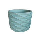 Matera de mesa Carlota Aguamarina 19x15cm de Cemento Circular de 4.3 Litros - Jardineria | Bylmo