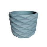 Matera de mesa Carlota Azul Petróleo 19x15cm de Cemento Circular de 4.3 Litros - Jardineria | Bylmo