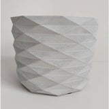 Matera de mesa Carlota Gris 19x15cm de Cemento Circular de 4.3 Litros - Jardineria | Bylmo