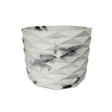 Matera de mesa Carlota Mármol Negro 19x15cm de Cemento Circular de 4.3 Litros - Jardineria | Bylmo