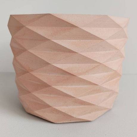 Matera de mesa Carlota Palo de Rosa 19x15cm de Cemento Circular de 4.3 Litros - Jardineria | Bylmo