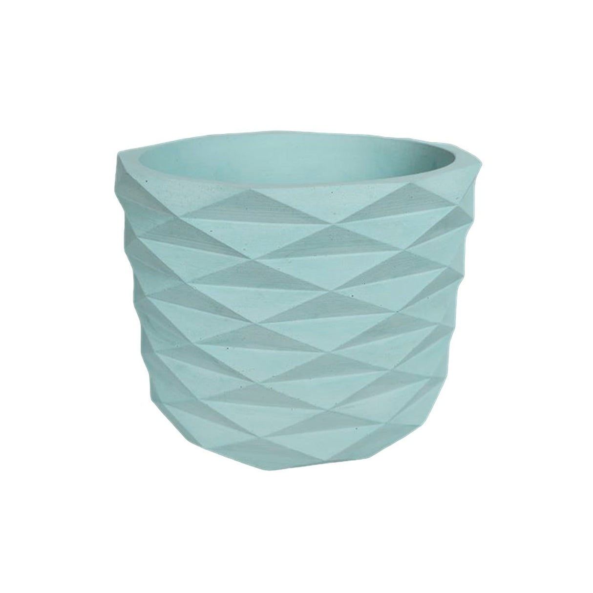 Matera de mesa Carlota Petty Aguamarina 15x13cm de Cemento Circular de 2.3 Litros - Jardineria | Bylmo
