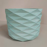 Matera de mesa Carlota Petty Aguamarina 15x13cm de Cemento Circular de 2.3 Litros - Jardineria | Bylmo