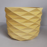 Matera de mesa Carlota Petty Amarillo 15x13cm de Cemento Circular de 2.3 Litros - Jardineria | Bylmo