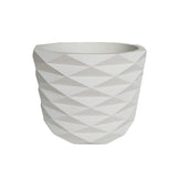Matera de mesa Carlota Petty Blanco 15x13cm de Cemento Circular de 2.3 Litros - Jardineria | Bylmo