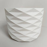 Matera de mesa Carlota Petty Blanco 15x13cm de Cemento Circular de 2.3 Litros - Jardineria | Bylmo