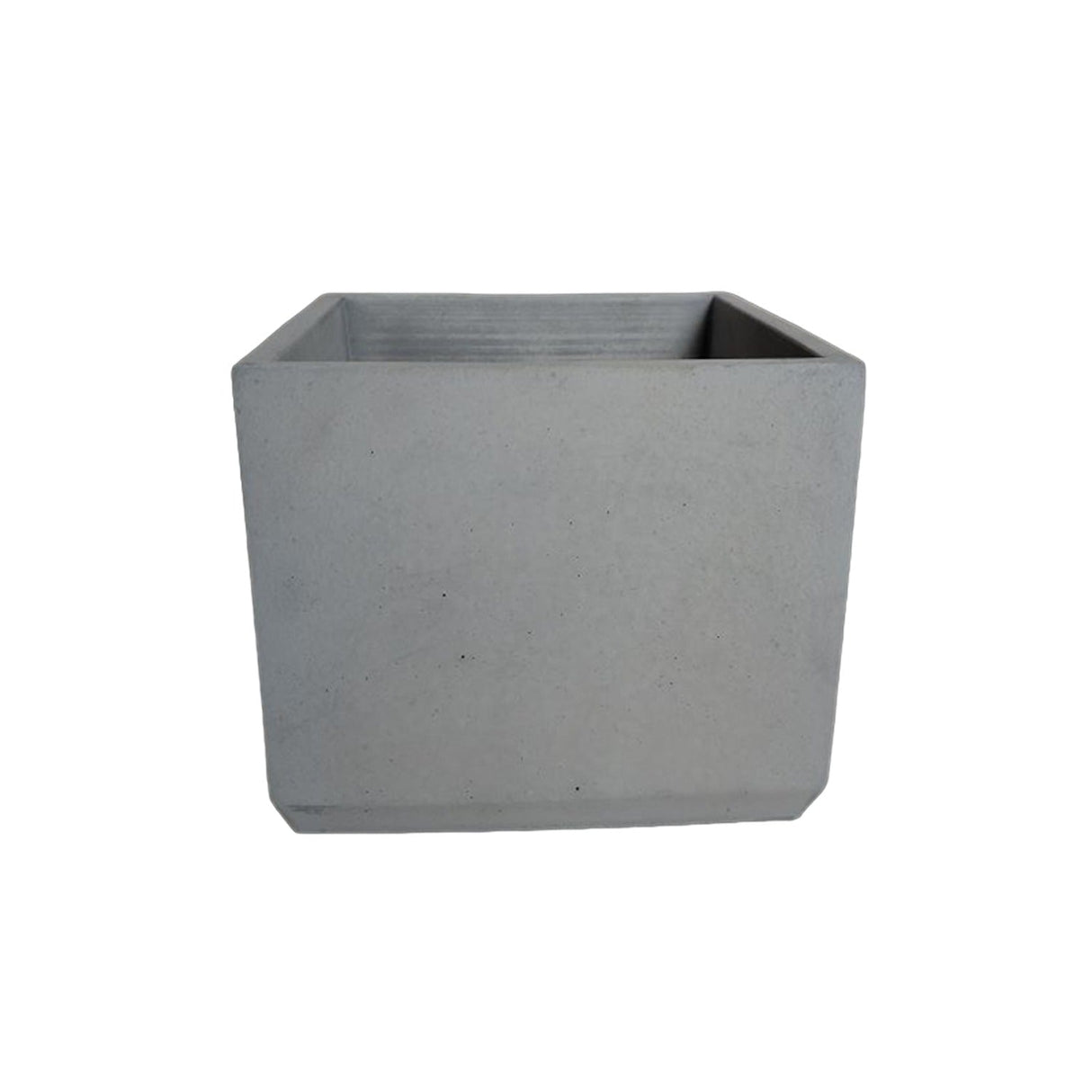 Matera de mesa Eloisa Gris 15x15cm de Cemento Cuadrado de 3.4 Litros - Jardineria | Bylmo