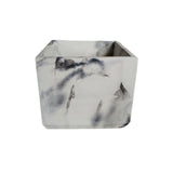 Matera de mesa Eloisa Mármol Negro 15x15cm de Cemento Cuadrado de 3.4 Litros - Jardineria | Bylmo