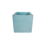 Matera de mesa Eloisa Petty Aguamarina 12x12cm de Cemento Cuadrado de 1.7 Litros - Jardineria | Bylmo