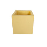 Matera de mesa Eloisa Petty Amarillo 12x12cm de Cemento Cuadrado de 1.7 Litros - Jardineria | Bylmo