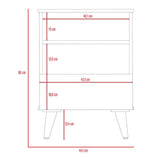 Mesa Alina Miel y Blanco 44 cm con Una Puerta - Mesas | Bylmo