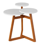 Mesa de Centro Buk Almendra y Blanco 64x65cm Circular - Mesas | Bylmo