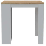 Mesa Auxiliar de Cocina Tanna Blanco y Duna 79x91.3cm con Dos Entrepaños y con Tres Comportamientos - Muebles Organizadores | Bylmo