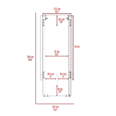 Mesa Auxiliar Gateleg Blanco 60x79cm Rectangular Plegable - Mesas Auxiliares | Bylmo