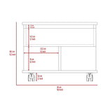 Mesa de Centro Luanda Blanco 55x39.1cm Rectangular Transformable Con Ruedas - Mesas | Bylmo