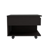 Mesa Auxiliar Luanda Wengue 55 cm Rectangular Extensible con Rodachines - Mesas Auxiliares | Bylmo