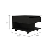 Mesa Auxiliar Luanda Wengue 55 cm Rectangular Extensible con Rodachines - Mesas Auxiliares | Bylmo