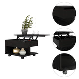 Mesa Auxiliar Luanda Wengue 55 cm Rectangular Extensible con Rodachines - Mesas Auxiliares | Bylmo