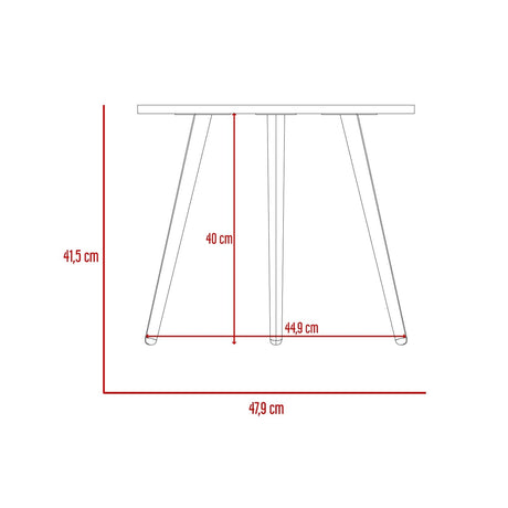Mesa Auxiliar Narvik Macadamia 48 cm Redonda con Patas de Madera - Mesas Auxiliares | Bylmo
