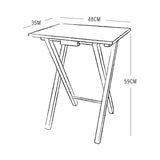 Mesa Auxiliar Natura Cafe 48x59cm Rectangular Plegable - Mesas Auxiliares | Bylmo