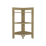 Mesa Auxiliar RIGA Macadamia 39 cm Rectangular Arqueado Esquinera con Tres Entrepaños - Mesas Auxiliares | Bylmo