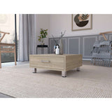 Mesa de Centro Beijing Rovere 60x26.3cm Rectangular con Patas y con Compartimientos - Mesas | Bylmo