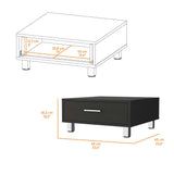 Mesa de Centro Beijing Plus Wengue 60x26.3cm Rectangular con Patas y con Compartimientos - Mesas | Bylmo