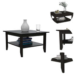Mesa de Centro Essential Plus Wengue 80x45cm Rectangular con Patas y con Compartimientos - Mesas | Bylmo