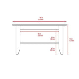 Mesa de Centro Essential Plus Wengue 80x45cm Rectangular con Patas y con Compartimientos - Mesas | Bylmo
