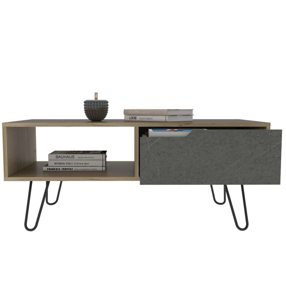 Mesa Mónaco Duna y Onix 100 cm con Un Cajón - Mesas | Bylmo