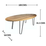 Mesa de Centro Paris Amareto 100 cm Ovalada - Mesas | Bylmo