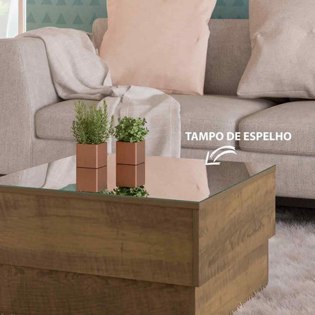 Mesa de Centro Parati Pino 60x35cm Cuadrado - Mesas | Bylmo