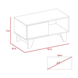 Mesa de Centro Portanova Habano 78.5x42cm Rectangular con Patas y con Compartimientos - Mesas | Bylmo