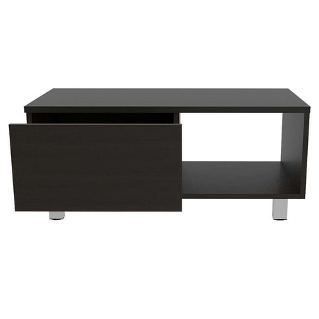 Mesa de Centro Torence Wengue 80.1x35cm Rectangular con Patas y con Compartimientos - Mesas | Bylmo