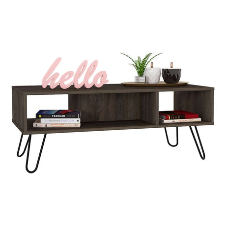 Mesa de Centro Vassel Expreso 101.1x40cm Rectangular con Patas y con Compartimientos - Mesas | Bylmo