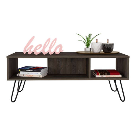Mesa de Centro Vassel Expreso 101.1x40cm Rectangular con Patas y con Compartimientos - Mesas | Bylmo