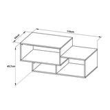 Mesa Albacete Cafe y Blanco 110 cm - Mesas | Bylmo