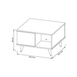 Mesa Alina Duna y Taupe 95 cm con Una Puerta - Mesas | Bylmo